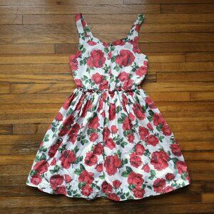 Disney - Beauty and the Beast Rose Print Floral Dress